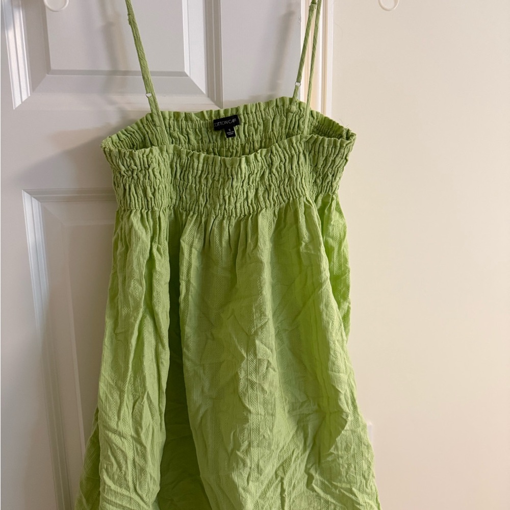 Cotton Candy Lime Green Mini Dress